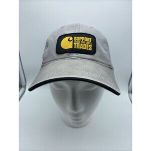 Carhartt Gray Hat Cap Adjustable Hook & Loop Support The Trades Skills USA
